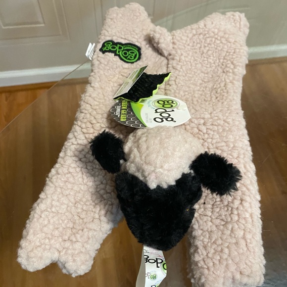 goDog Chew Guard  Technology Pink Sheep 14” Plush Dog Toy with Squeaker - Picture 3 of 8